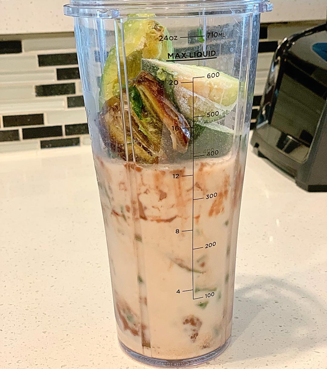 Healthy Avocado Smoothie with Chocolate Flavor