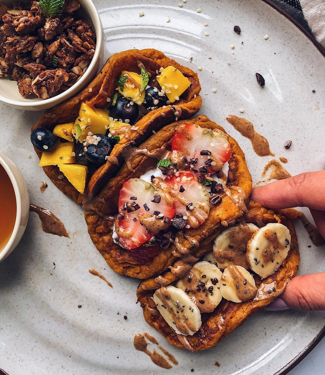 Sweet Potato Pancake Breakfast Tacos