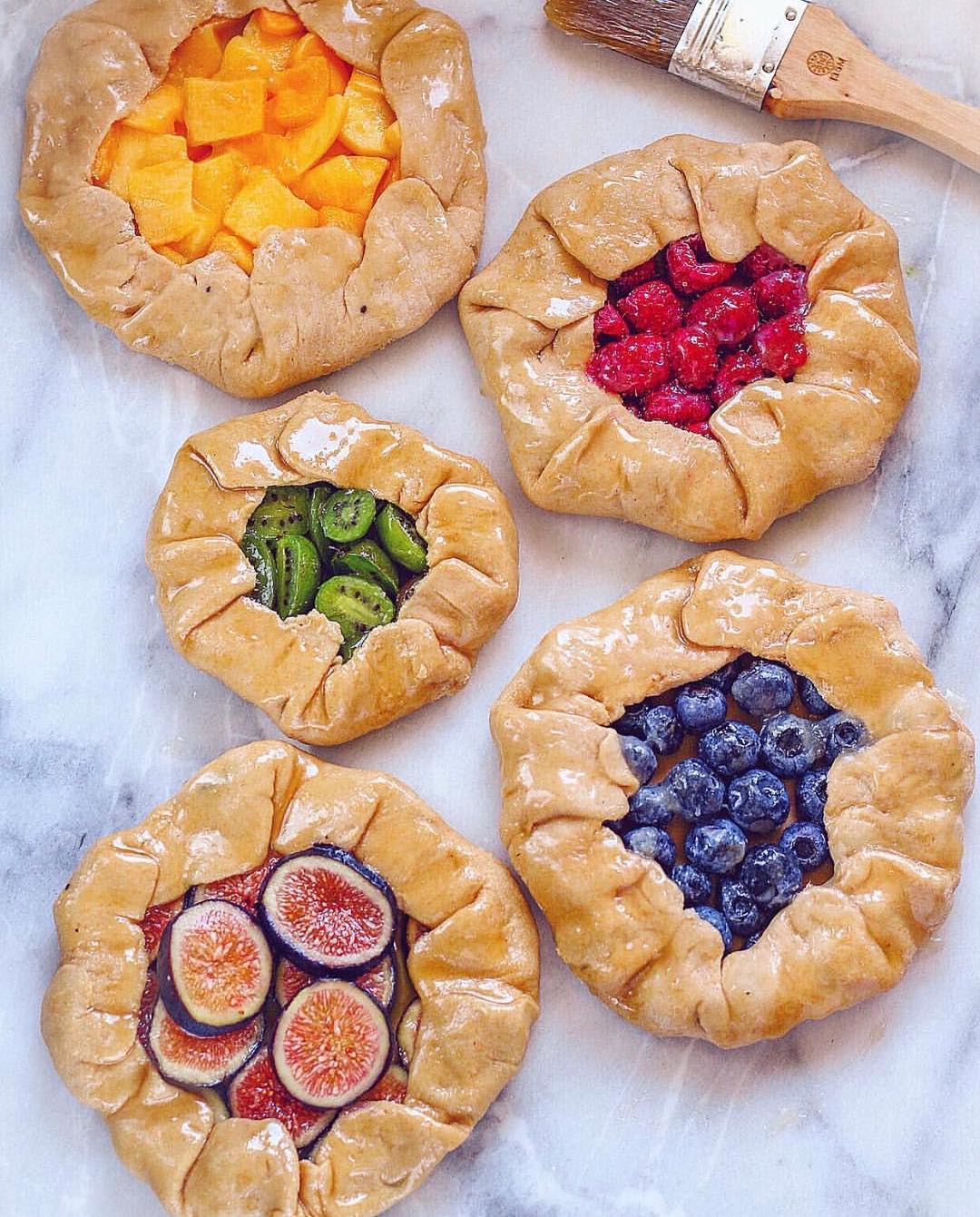 Sweet Rainbow Fruit Galettes