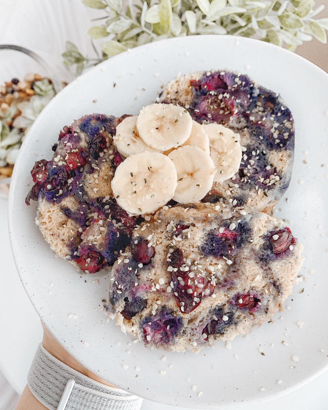 Microwave Blueberry Banana Bread