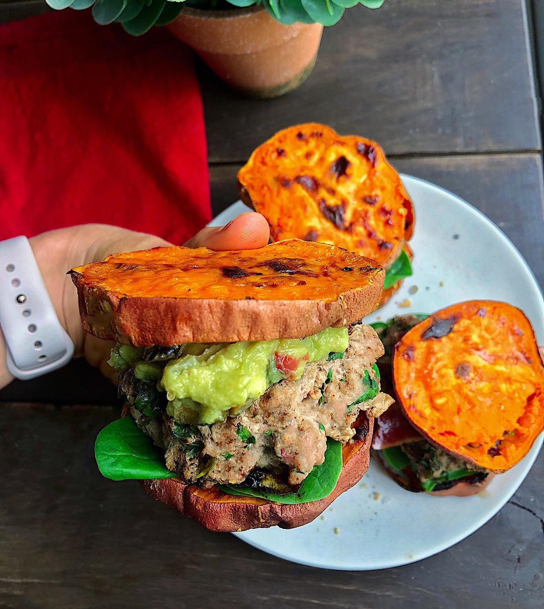 Chipotle Turkey Burgers with Sweet Potato Buns