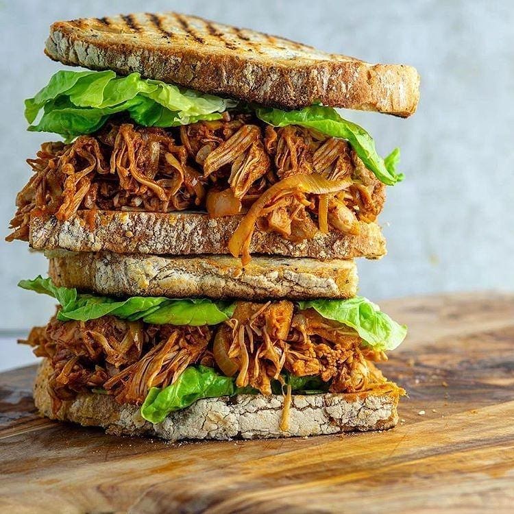 Vegan Pulled Jackfruit Sandwich