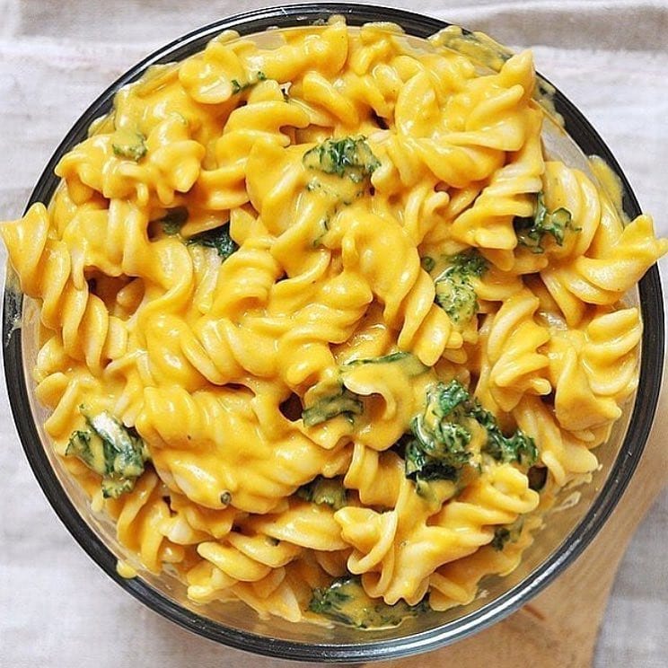 Vegan Sweet Potato Kale Mac and Cheese