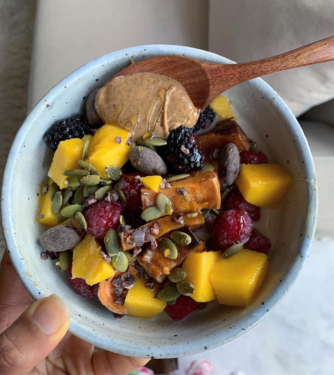 Sweet Potato and Fruit Breakfast Bowl