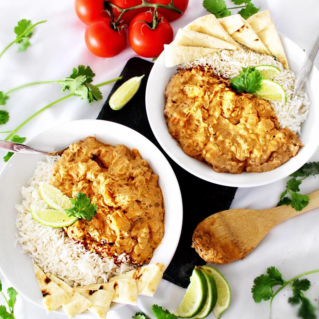 Vegan Butter Chicken with Zucchini and Lentils