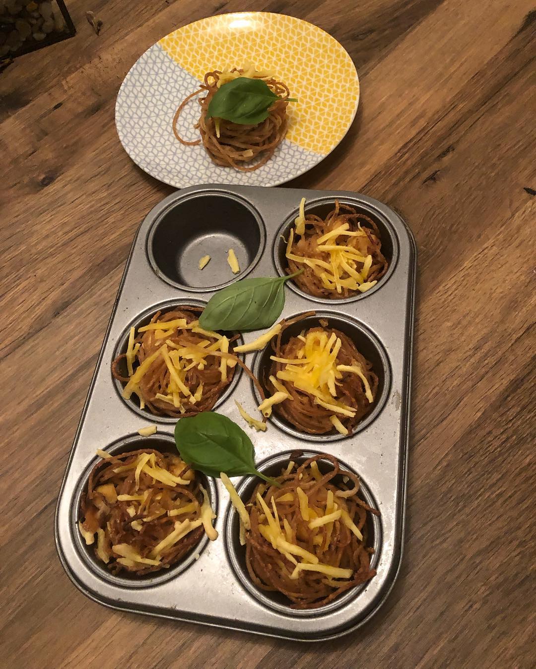 Vegan Spaghetti Frittatas for Lunchbox