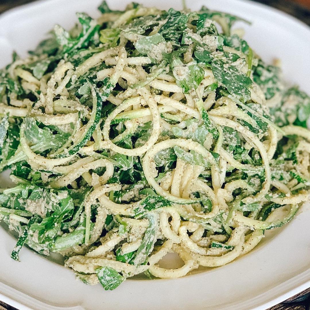 Zucchini Noodles with Herb Brazil Nut Cheese