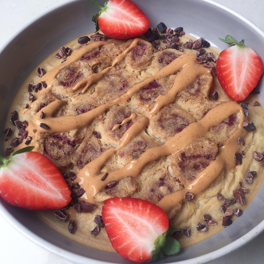 Vegan Chia Jam and Peanut Butter Roly Poly Bake