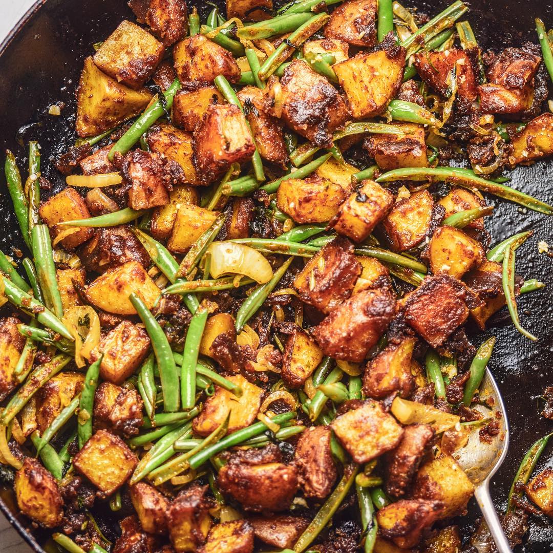 Crispy Potato and Green Beans