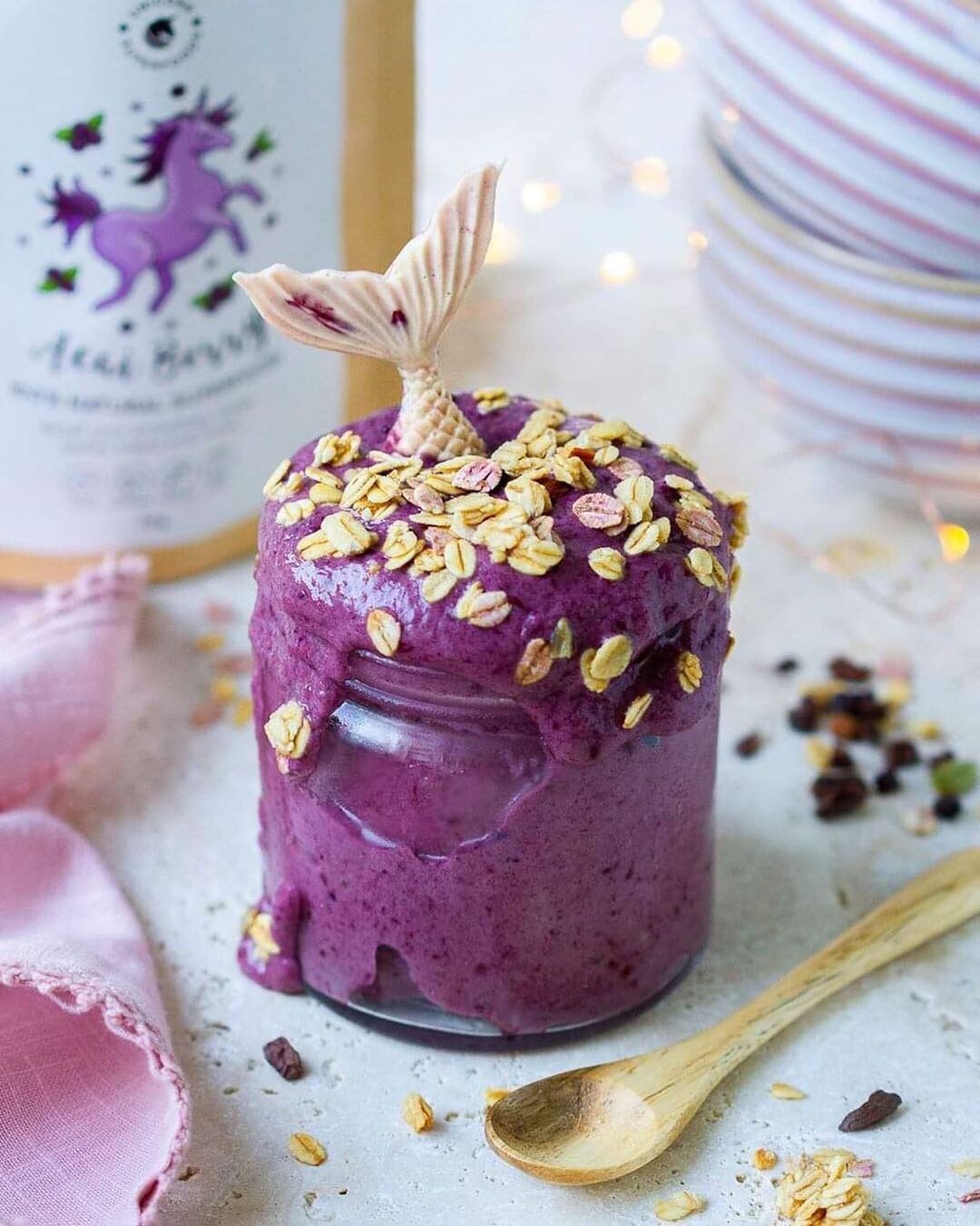 Mermaid Acai Nice Cream Smoothie