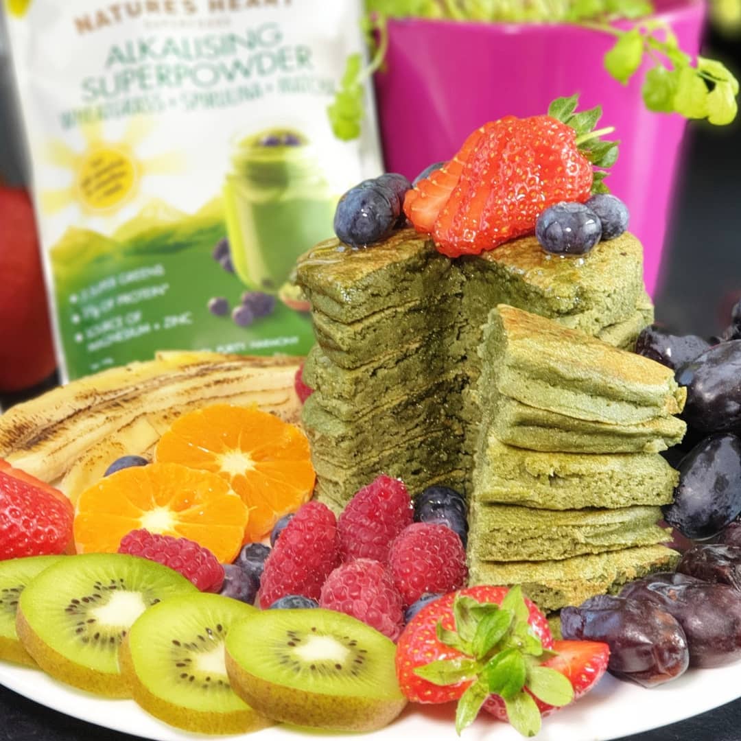 Fluffy Alkalizing Superfood Pancakes with Soya Milk