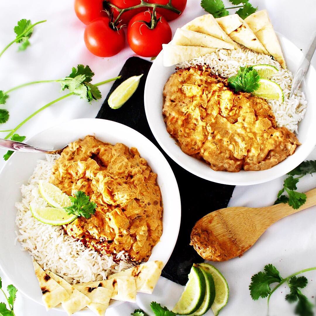 Vegan Butter Chicken with Zucchini and Lentils