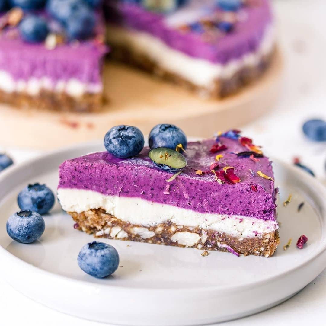 Raw Blueberry Cashew Cake