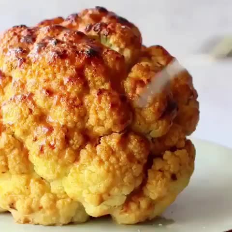 Roasted Cauliflower with Miso Tahini Sauce