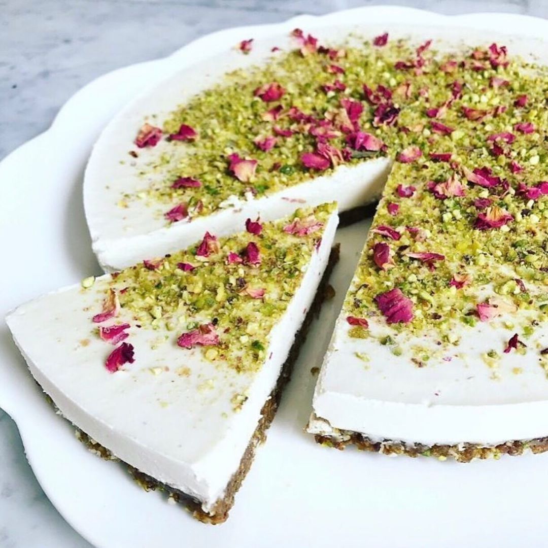 Vegan Raw Pistachio and Lemon Cheesecake