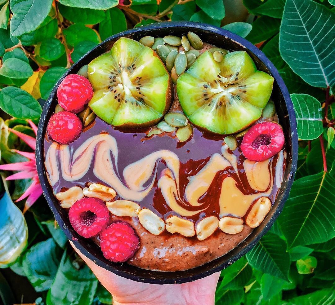 Healthy Chocolate Buckwheat Smoothie Bowl