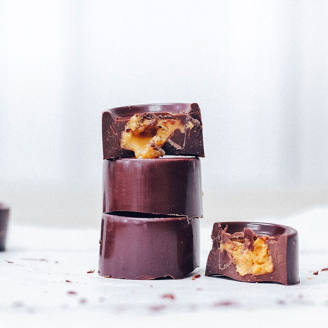 Homemade Rolo Candies with Dark Chocolate