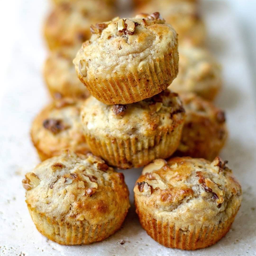 Vegan Banana and Walnut Muffins