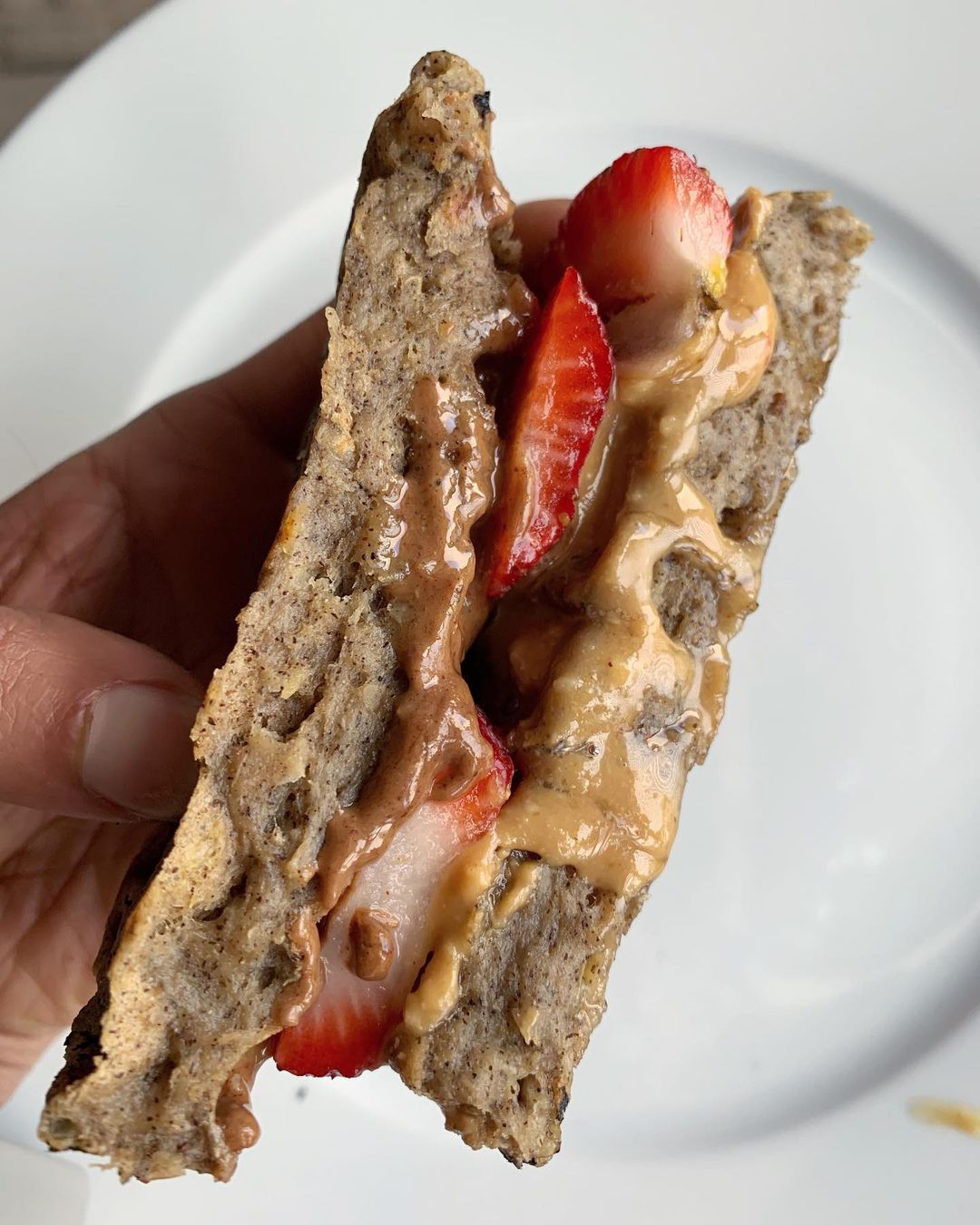 Banana Buckwheat Waffle Sandwich