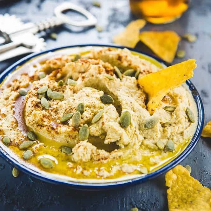 Pumpkin Hummus with Chickpeas