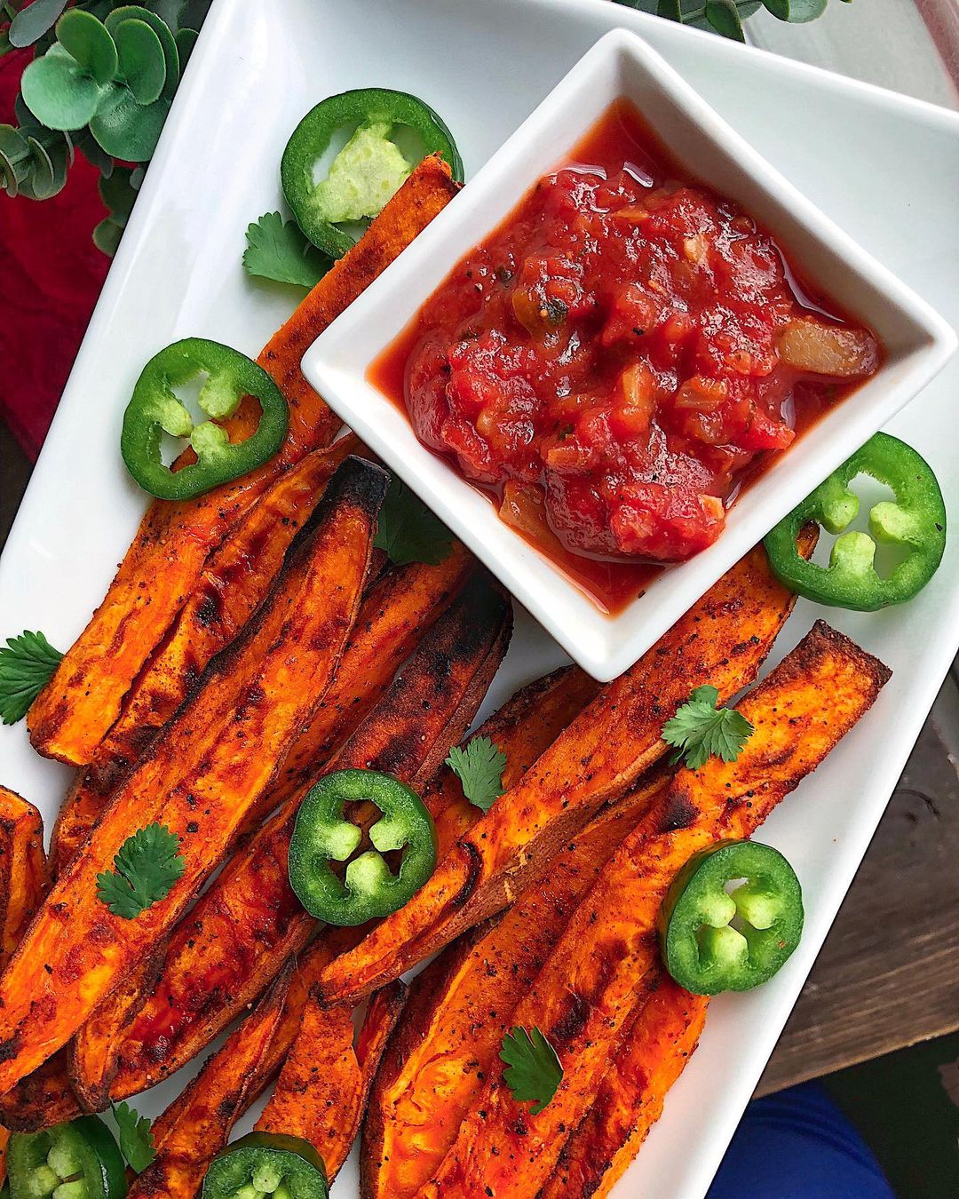 Taco Seasoned Sweet Potato Fries Dish