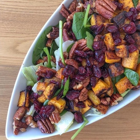 Pecan Pumpkin and Cranberry Salad