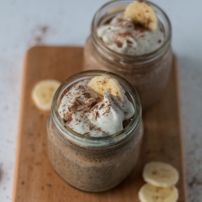 Overnight Chocolate Banana Chia Pudding