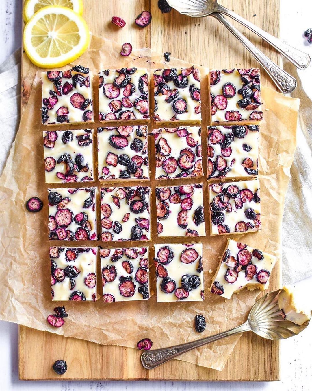 Lemon and Blueberry Slice
