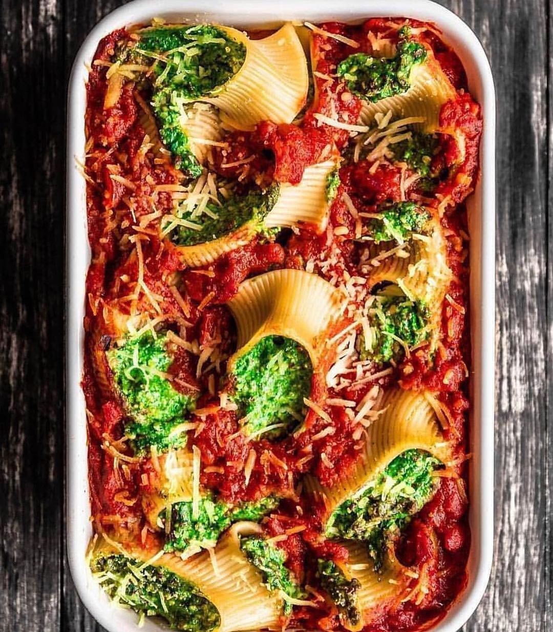 Quick Healthy Vegan Italian Stuffed Shell Pasta