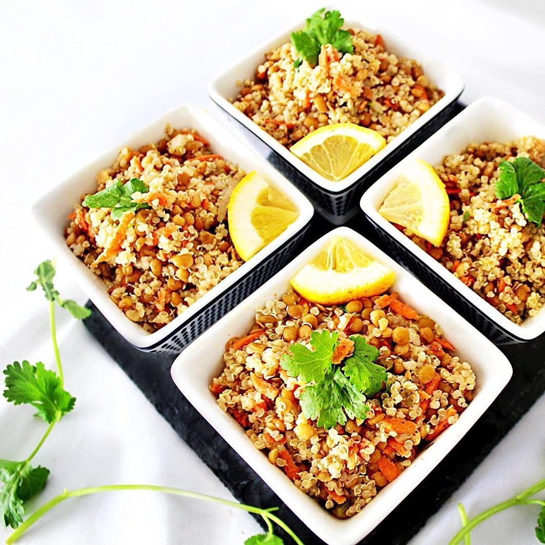 Lentil Quinoa Salad with Zesty Dressing