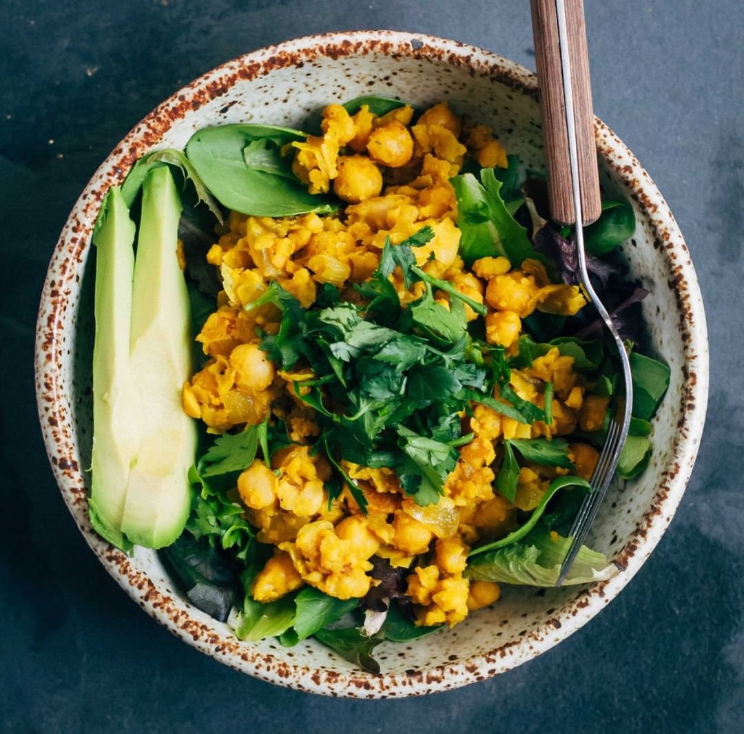 Chickpea Scramble Breakfast Bowl