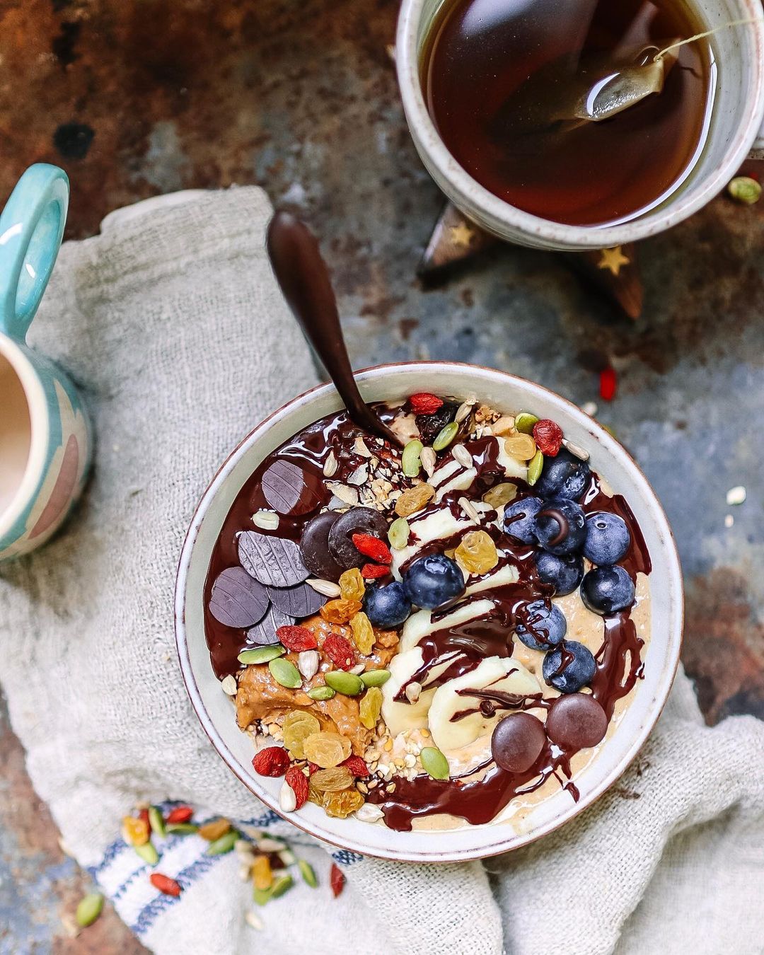 Peanut Butter Porridge with Oats and Millet