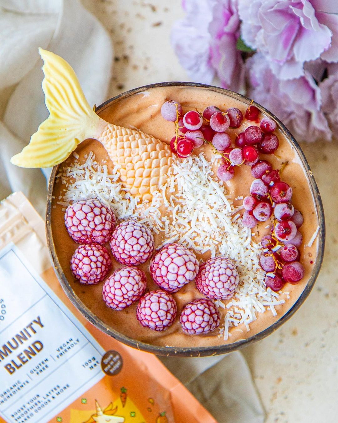 Simple Banana Nicecream Bowl with Immunity Blend