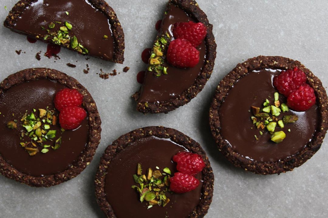 Pistachio Raspberry Chocolate Tart