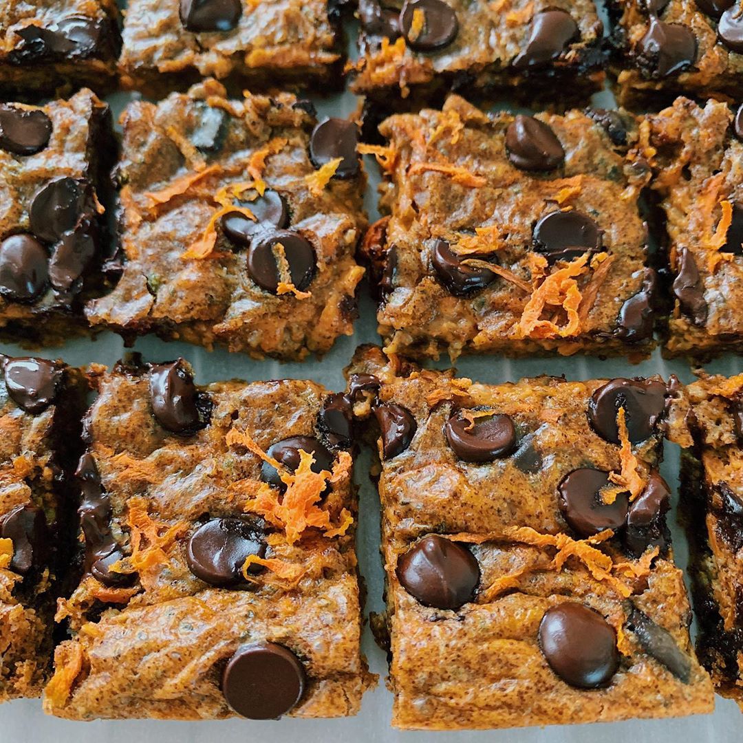 Almond Butter Carrot Blondies