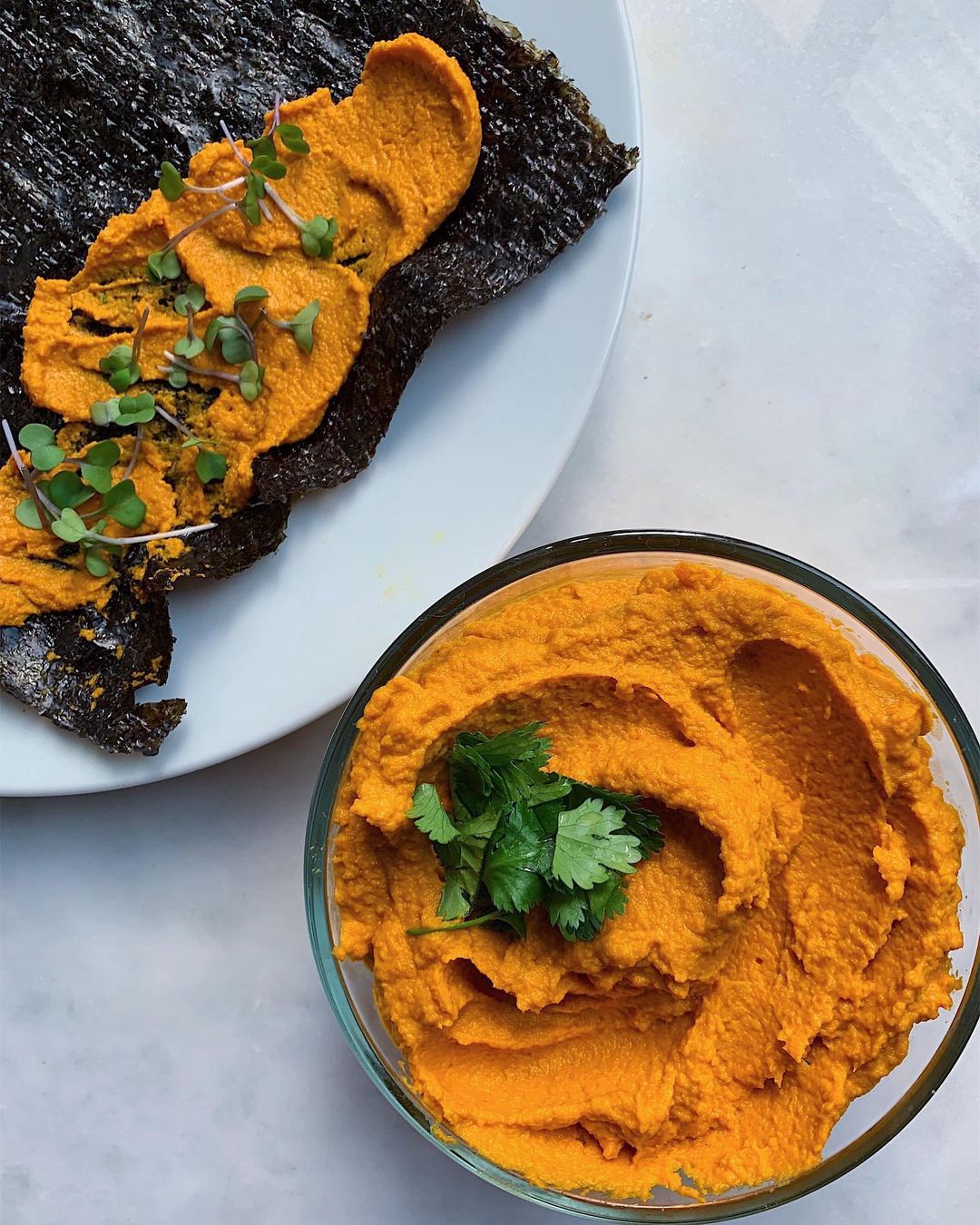 Spicy Carrot Sunbutter Hummus