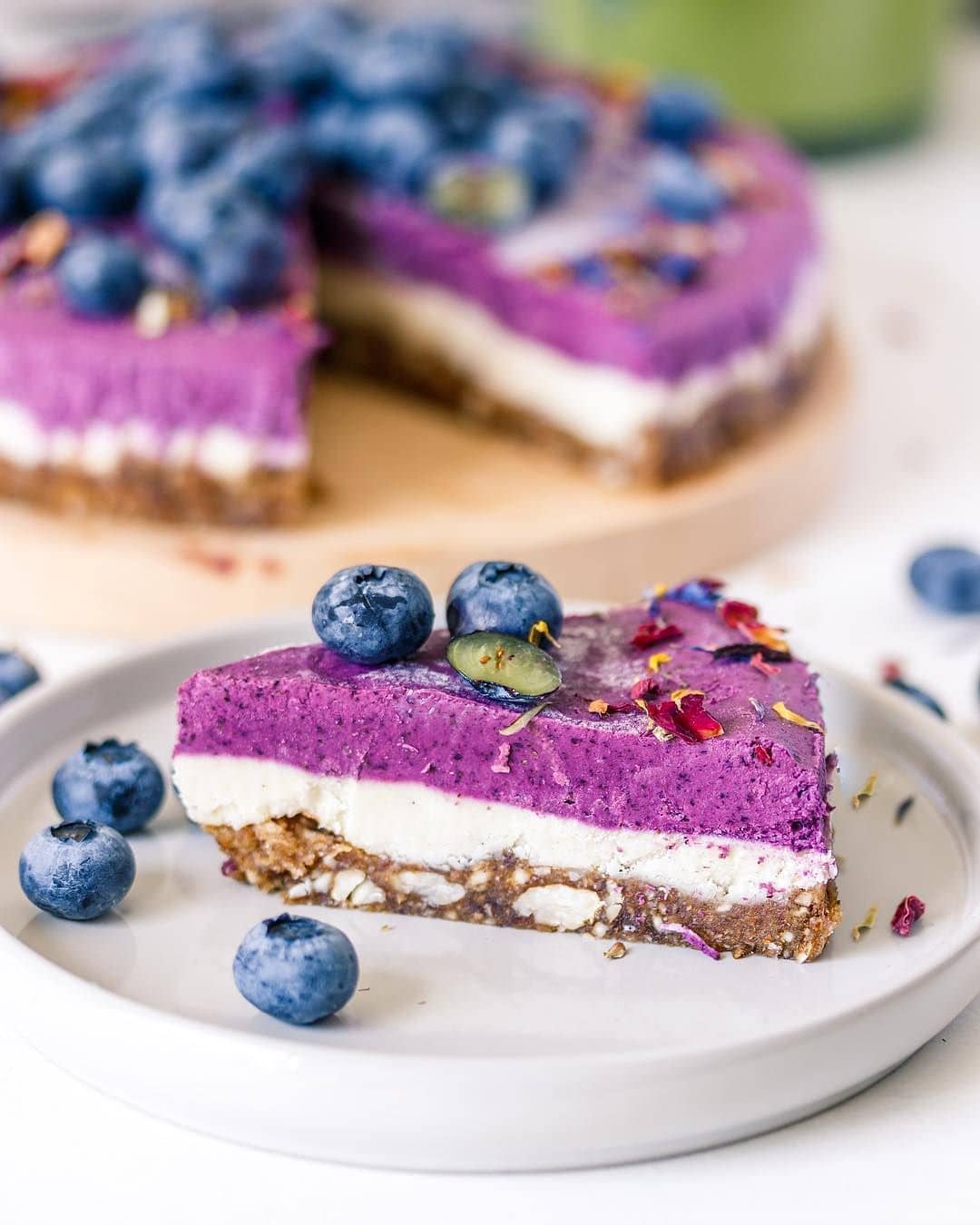 Raw Blueberry Cashew Cake