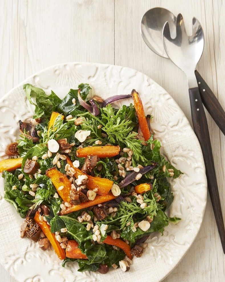 Roasted Carrot, Spelt and Orange Salad