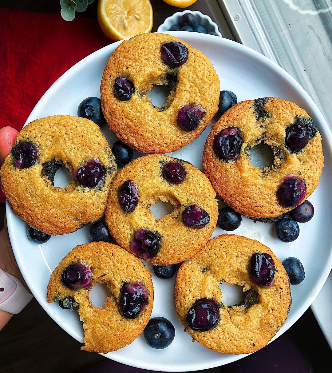 Paleo Lemon Blueberry Donuts