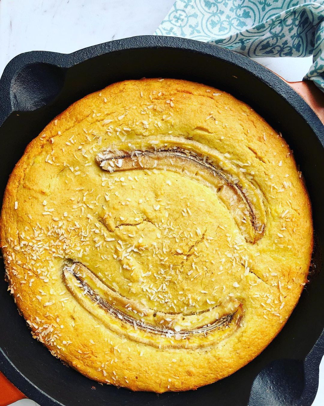 Healthy Banana Bread Skillet with Almond Flour
