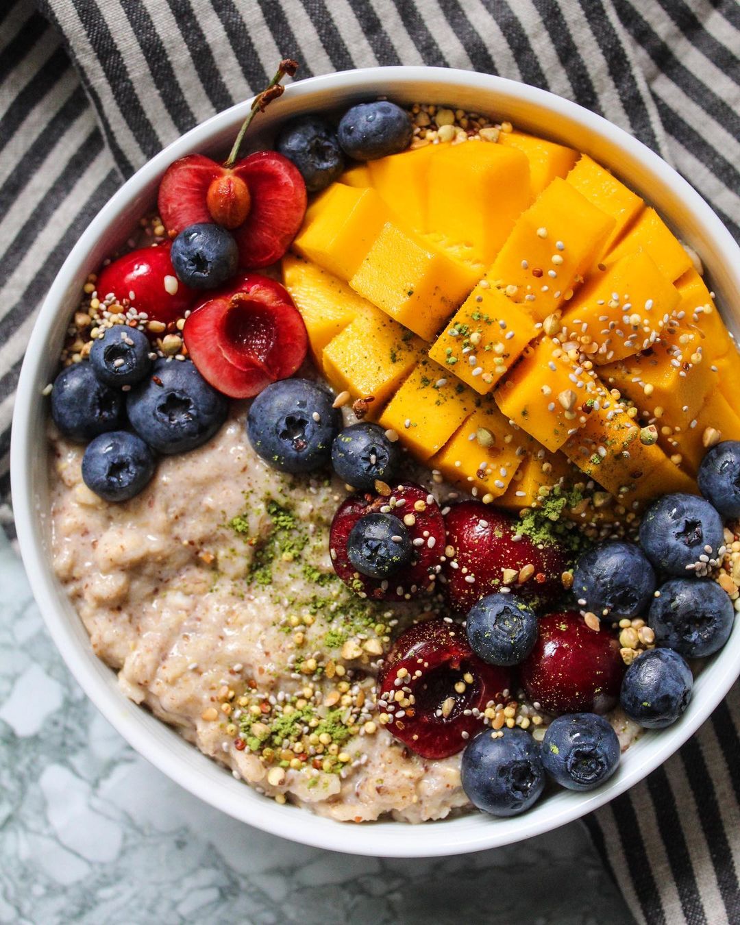 Ginger Spiced Oatmeal with Banana and Almond Milk
