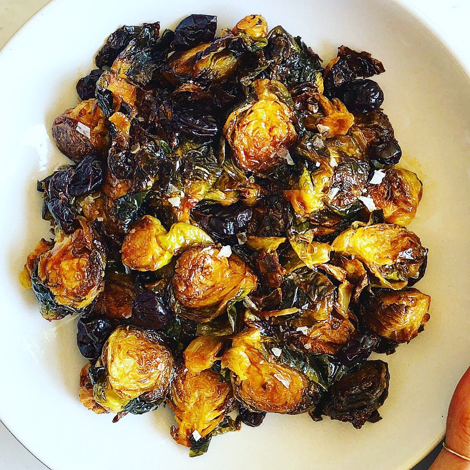 Roasted Brussels Sprouts with Maple Sriracha