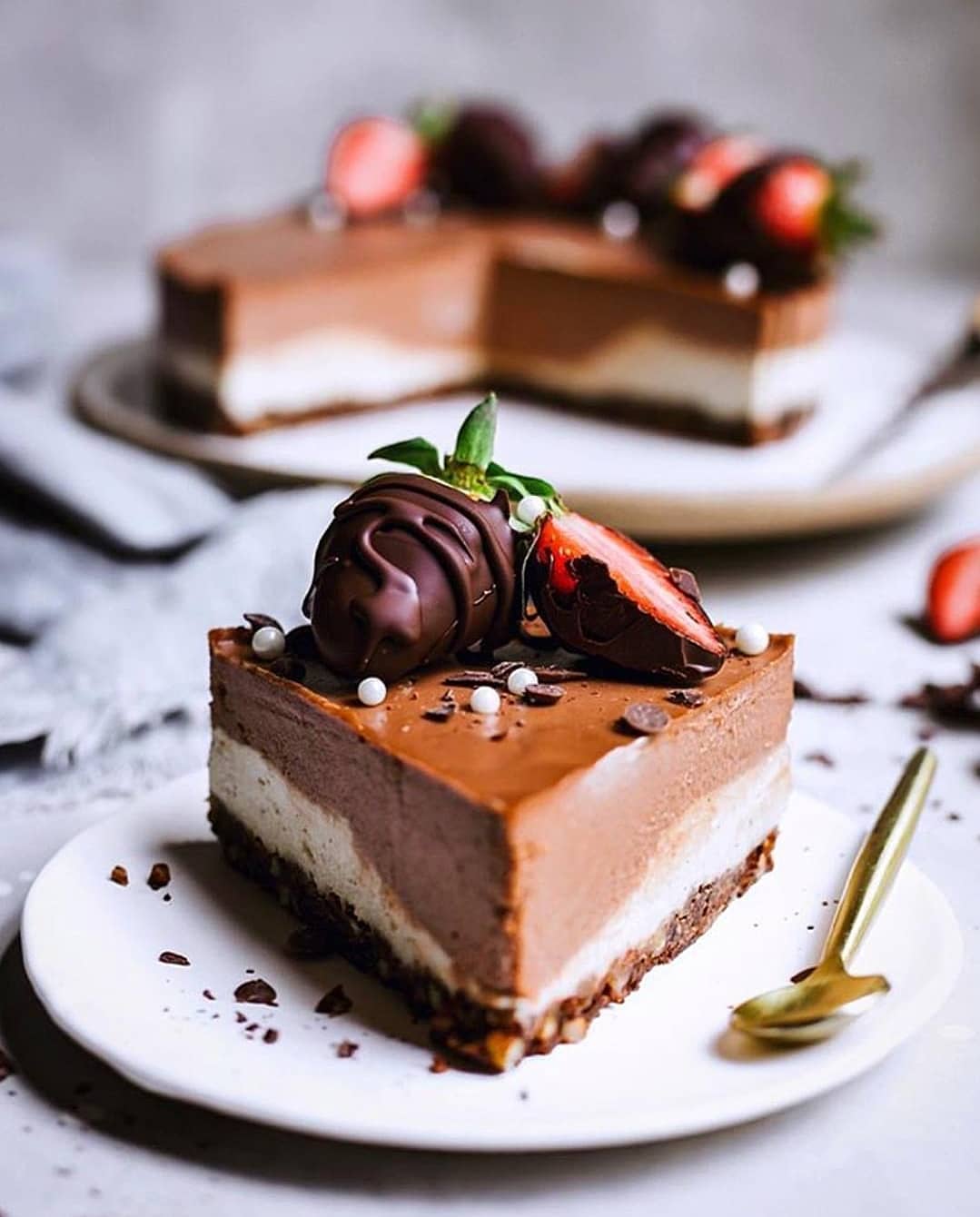 Triple Chocolate Mousse Cake