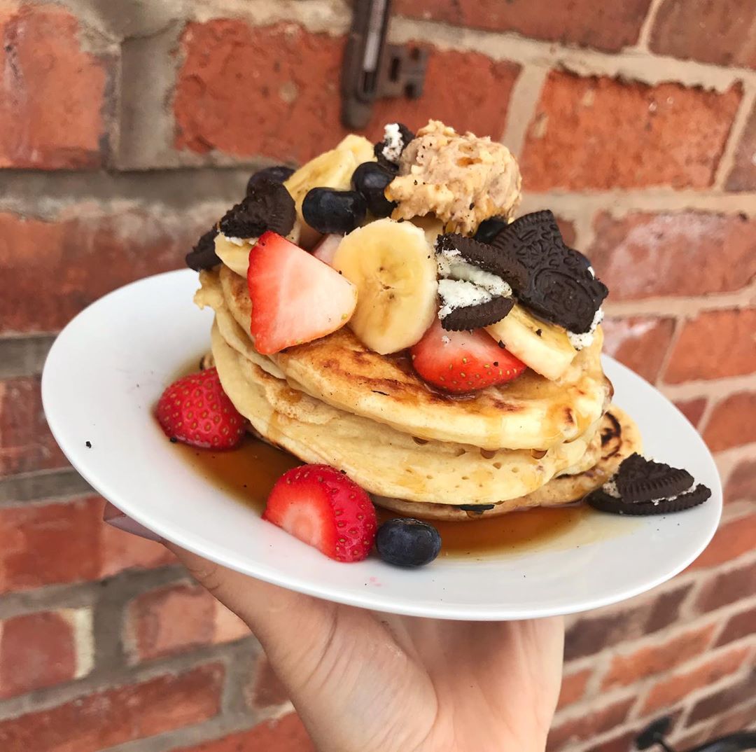 Vegan Pancakes with Fresh Fruit Toppings