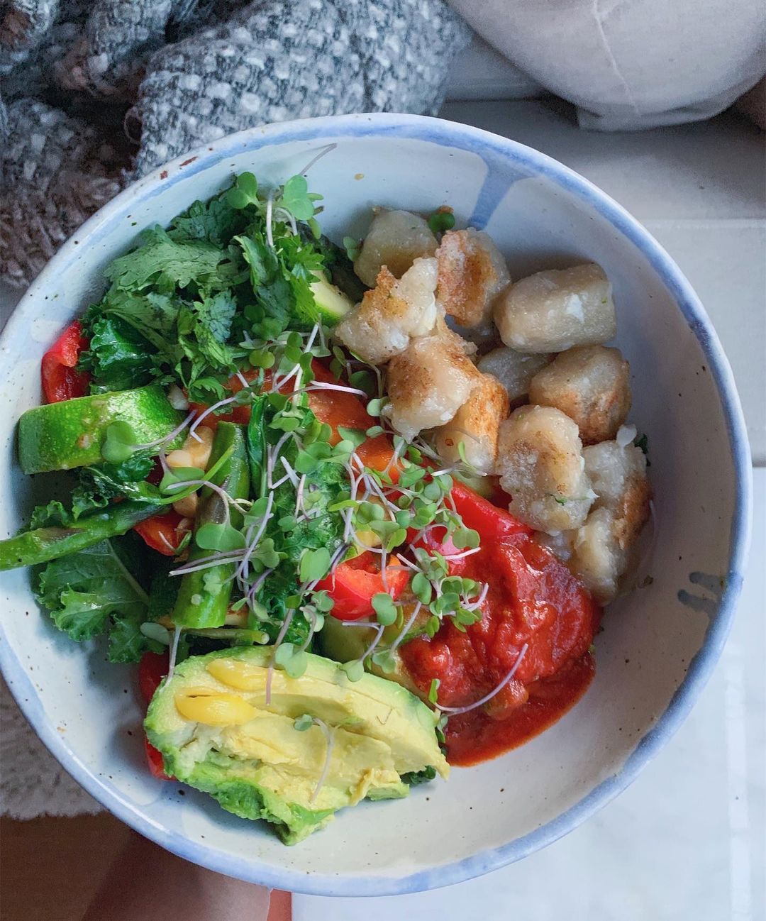 Homemade Cauliflower and Zucchini Gnocchi