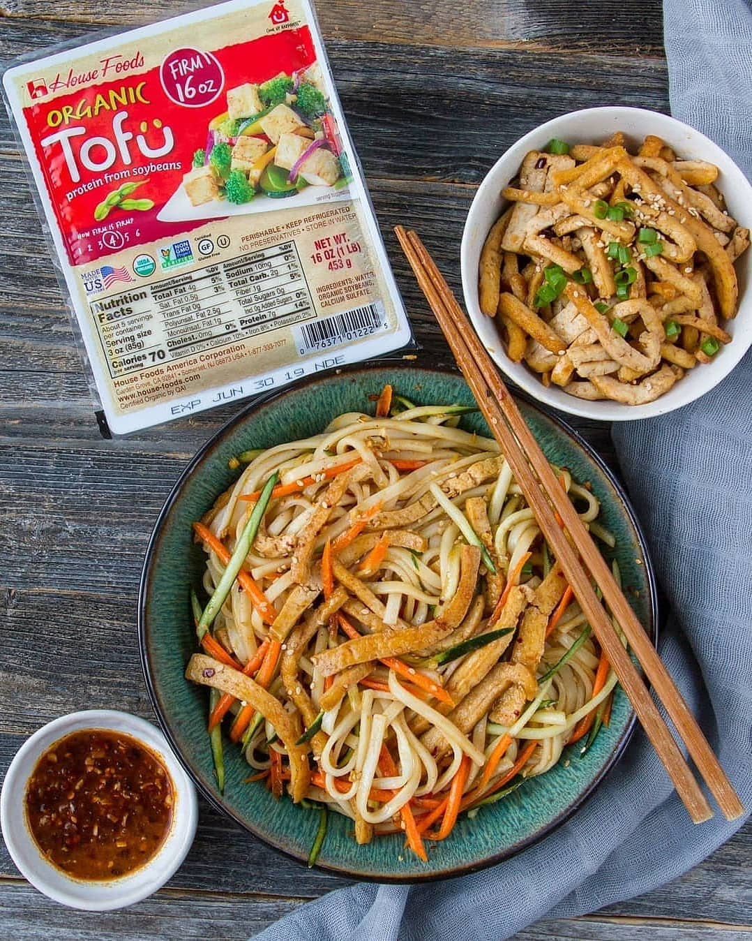 Sesame Tofu Cold Noodles Dish