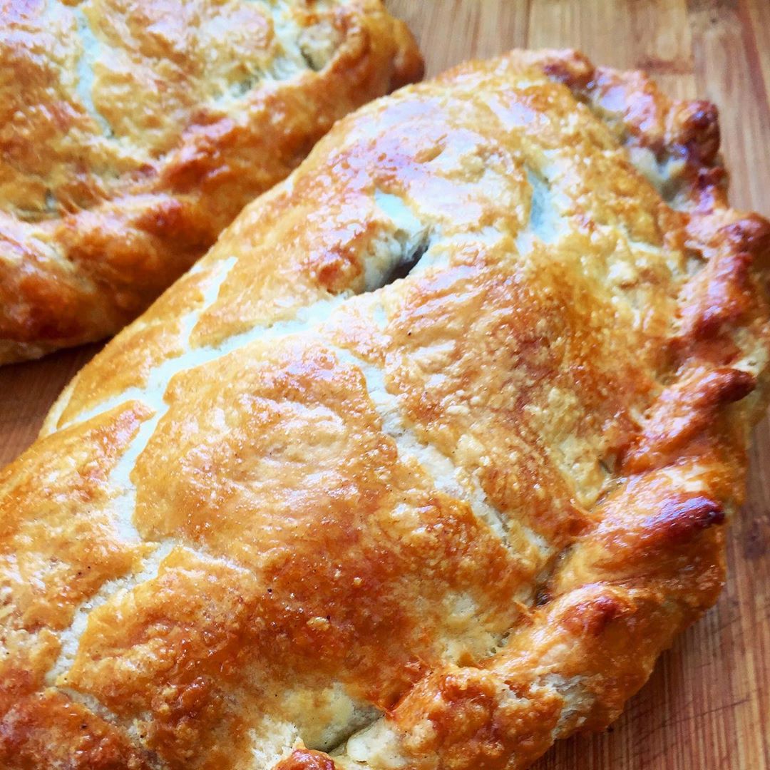 Traditional Cornish Pasty with Steak and Vegetables
