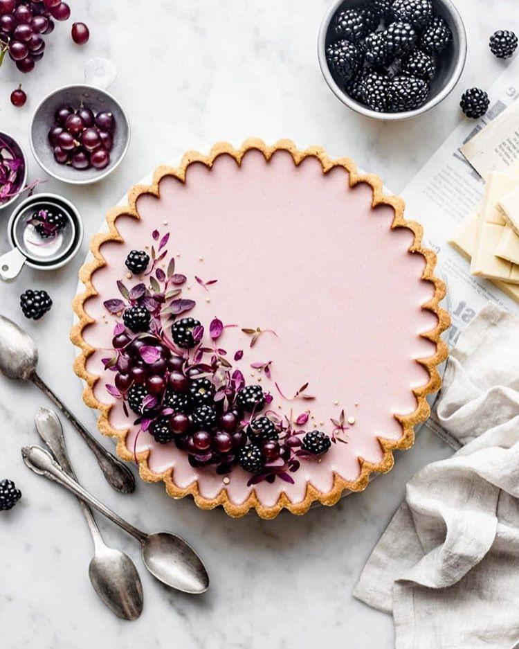 Blackberry White Chocolate Tart
