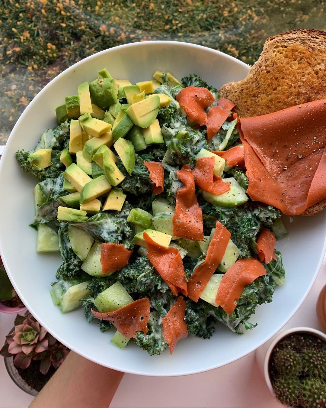 Easy Vegan Salad with Caesar Dressing