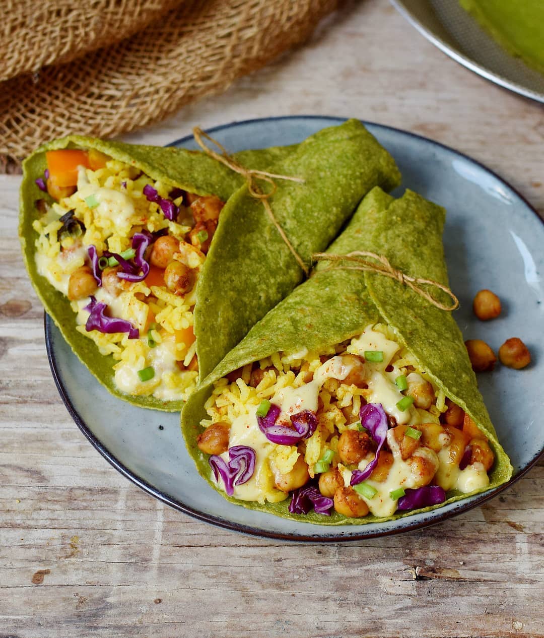 Healthy Vegan Spinach Tortillas